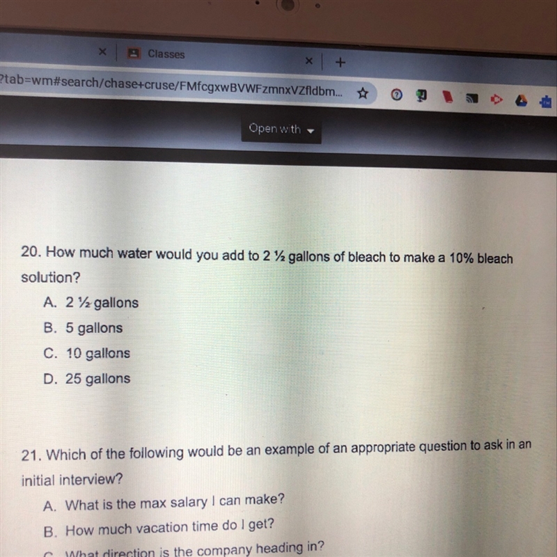 What is the answer to 20?-example-1