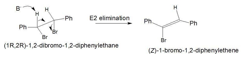 What stereochemistry do you expect for the alkene obtained by E2 elimination of (1R-example-1