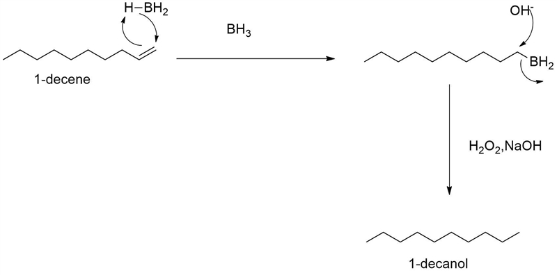 Part 5 out of 8 Choose the most appropriate reagent(s) for the conversion of the 1-decene-example-1