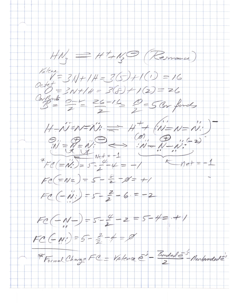 Pure HN3 (atom sequence HNNN) is explosive. In aqueous solution, it is a weak acid-example-1