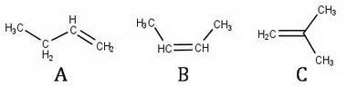 Would it be better to use 1H NMR or 13C NMR spectroscopy to distinguish among 1-butene-example-1