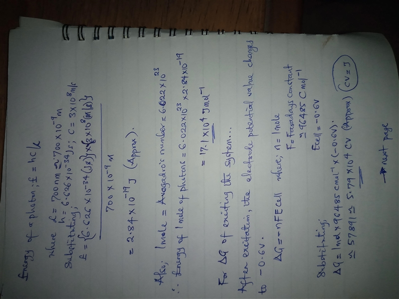 6. The energy of a photon of light is given by E = hc/Where h = Planck's constant-example-1