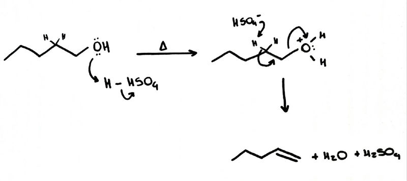 In what type of reaction is an alcohol converted to an alkene?-example-1