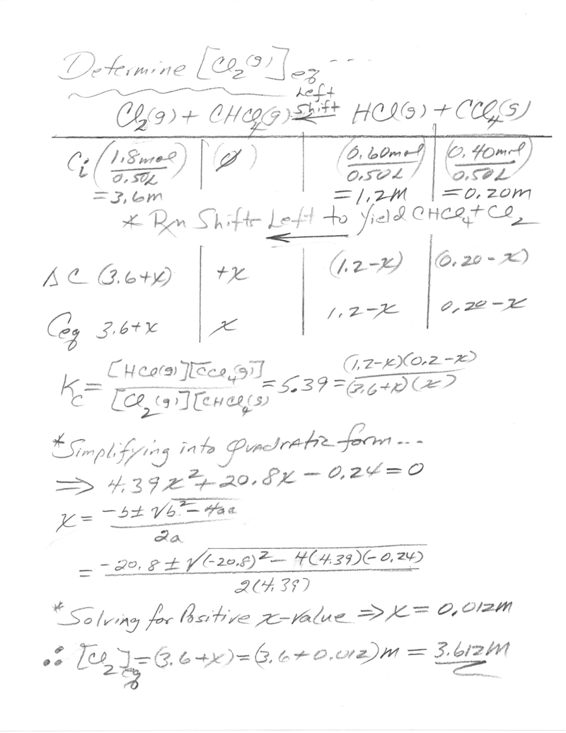 Suppose a 500. mL fiask is filled with 1.8 mol of Cl 2, 0.60 mol of HCl and 0.40 mol-example-1