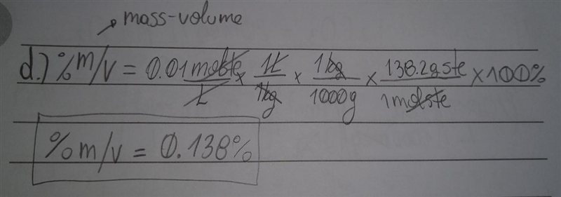 Unit conversion Given 20 meq/L K2CO3, find the following units: a. mol/L b. mg/L c-example-2