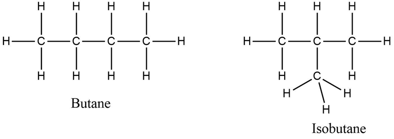 Butane is used as a fuel in disposable lighters. Write the Lewis structure for each-example-1