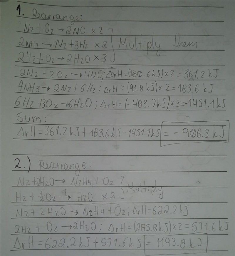 The combustion of ammonia by the following reaction yields nitric oxide and water-example-1