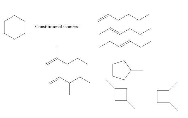 Draw the seven constitutional isomers of the cycloalkane with the formula C6H12 Draw-example-1