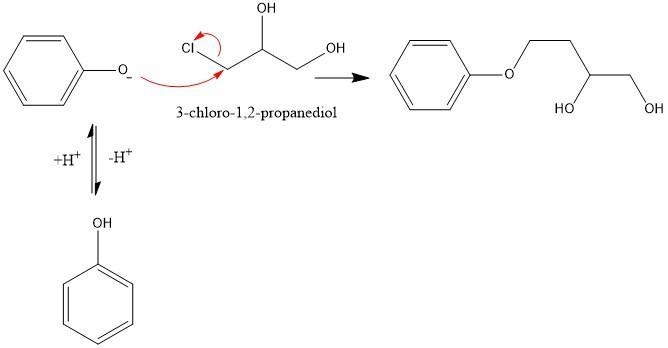 1. In the first step of the mechanism for this process, a phenoxide anion is generated-example-1