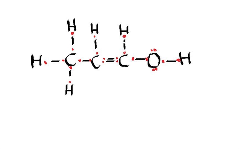 i. What is the Lewis structure for CH3CHCHOH? (If resonance is present, draw only-example-1