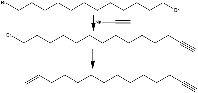 Compound A has the molecular formula C14H25Br and was obtained by reaction of sodium-example-1