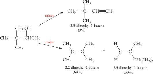 Acid-catalyzed dehydration of secondary and tertiary alcohols proceeds through an-example-1