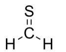 Consider the thioformaldehyde molecule. What is the central atom? Enter its chemical-example-1