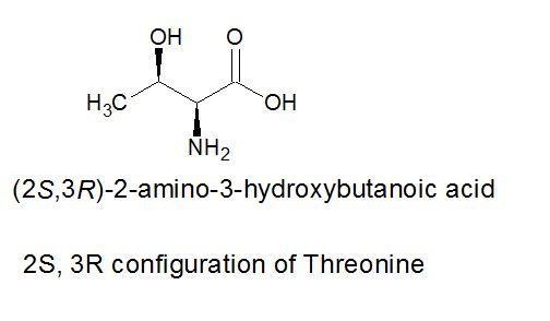 Threonine is a naturally occurring amino acid that has two stereogenic centers. The-example-1