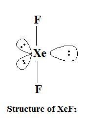 6. In the Lewis structure of XeF2, how many lone pairs are around the central atom-example-1