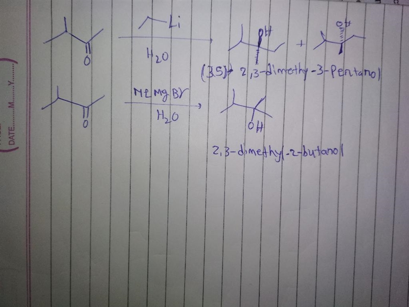 How many stereoisomers are obtained from the reaction of 3-methyl-2-butanone with-example-1