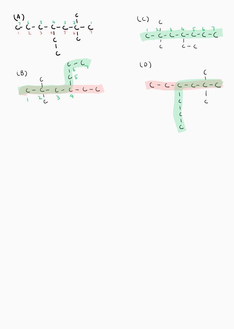 Which of the following is the correct IUPAC name? (A) 4−ethyl−6,6−dimethylheptane-example-1