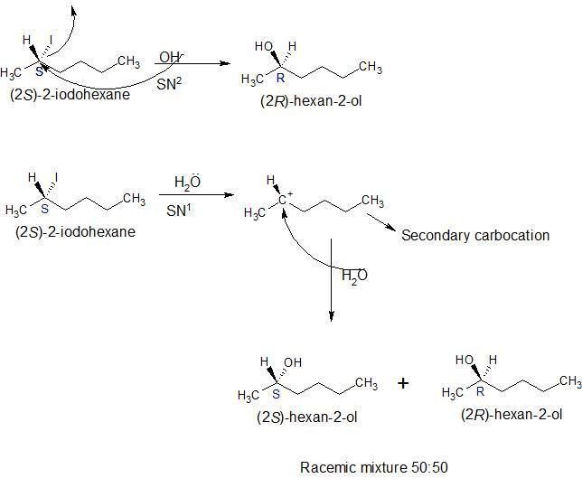 Write the structure of the product that would be formed from the S( S)-2-iodohexane-example-1