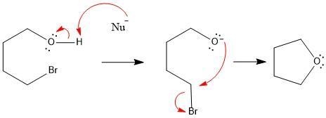 Which of the following is the requirement for the intramolecular Sn2 reaction (intramolecular-example-1