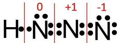 For a molecule of hydrazoic acid (HN3, also known as hydrogen azide), the atoms are-example-1