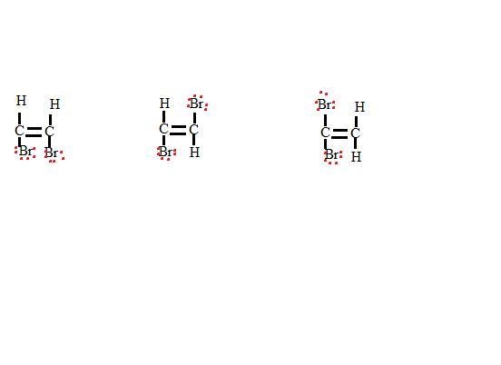 There are three different possible structures (known as isomers) of a dibromoethene-example-1