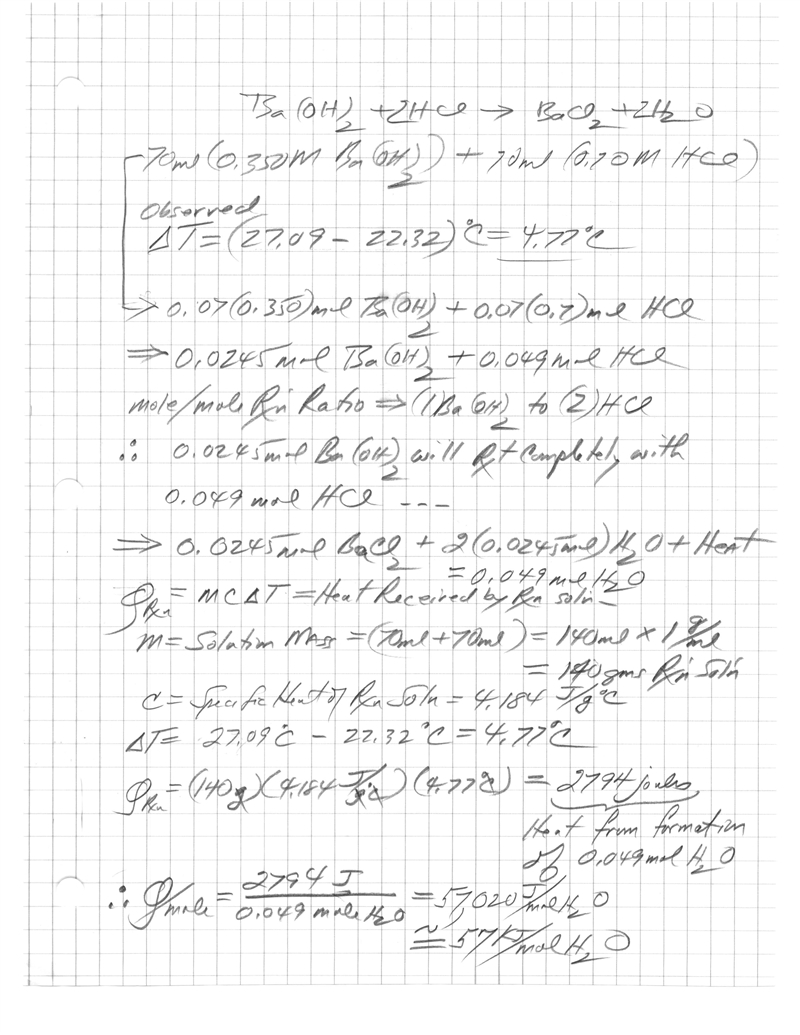 In a constant‑pressure calorimeter, 70.0 mL of 0.350 M Ba(OH)2 was added to 70.0 mL-example-1