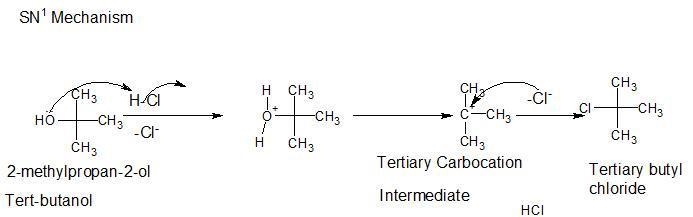 n-Butanol (CH3CH2CH2CH2OH) and t-butanol ((CH3)3COH) are converted to their corresponding-example-1