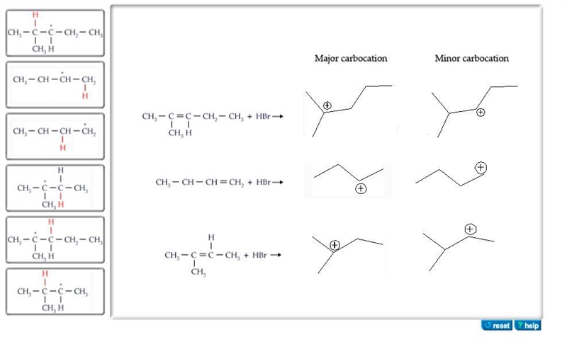 In the first step of the addition reaction with HBr, the pi electrons of the double-example-1