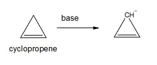 Give the structure of the product obtained when cyclopropene loses a proton. Will-example-1