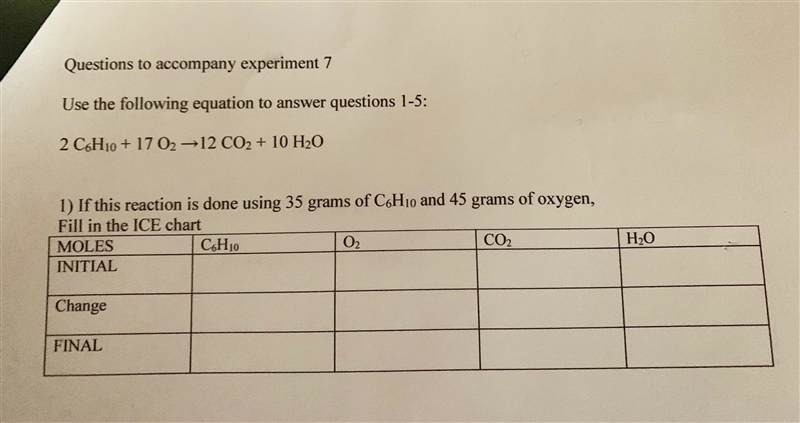 How do i fill out this ICE chart? please help-example-1