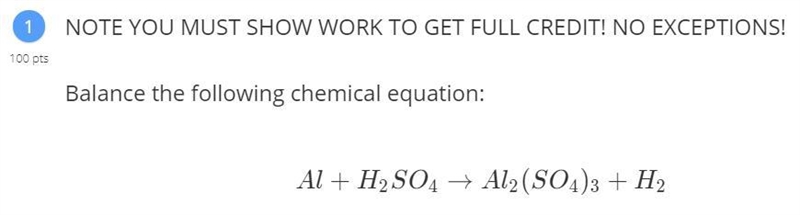 Balance the following chemical equation (show all steps)-example-1