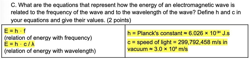 ASAP!! What are the equations that represent how the energy of an electromagnetic-example-1