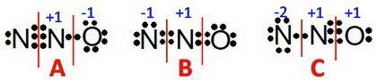 Assign formal charges to each atom in the resonance forms of n2o.-example-2