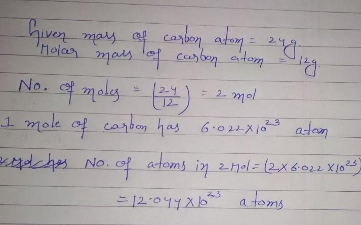 Help please! What is equal to the number of particles in 24 grams of carbon-12?-example-1