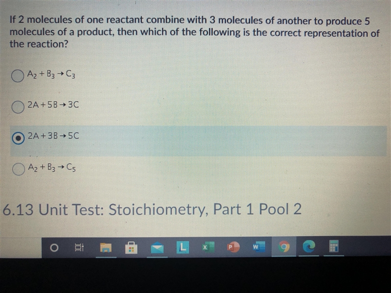 If 2 molecules of one reactant combine with 3 molecules of another to produce 5 molecules-example-1