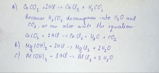 The following substances are commonly found in commercial antiacids. Write the acid-example-1