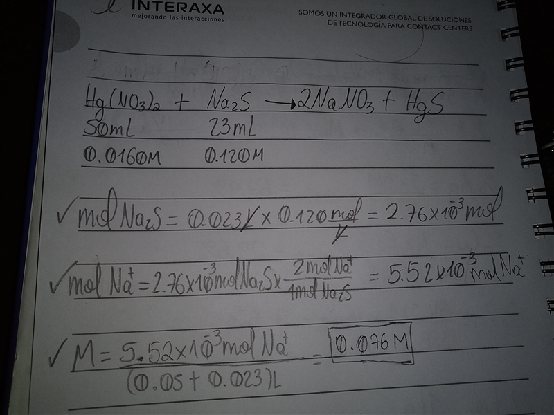 If 50.0 mL of 0.0160 M mercury(II) nitrate is combined with 23.0 mL of 0.120 M sodium-example-1