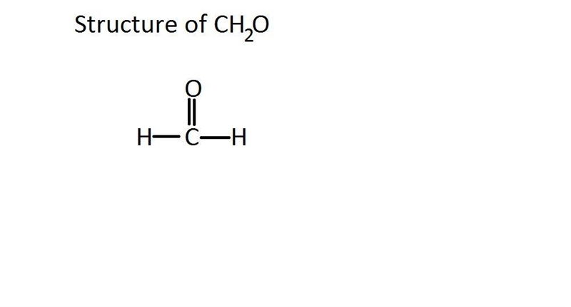 The molecule CH2O contains two single bonds and one double bond. True or False-example-1