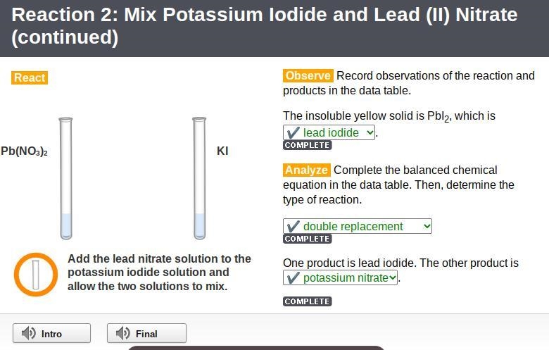 What are the products of Potassium Iodide and Lead Nitrate?-example-1