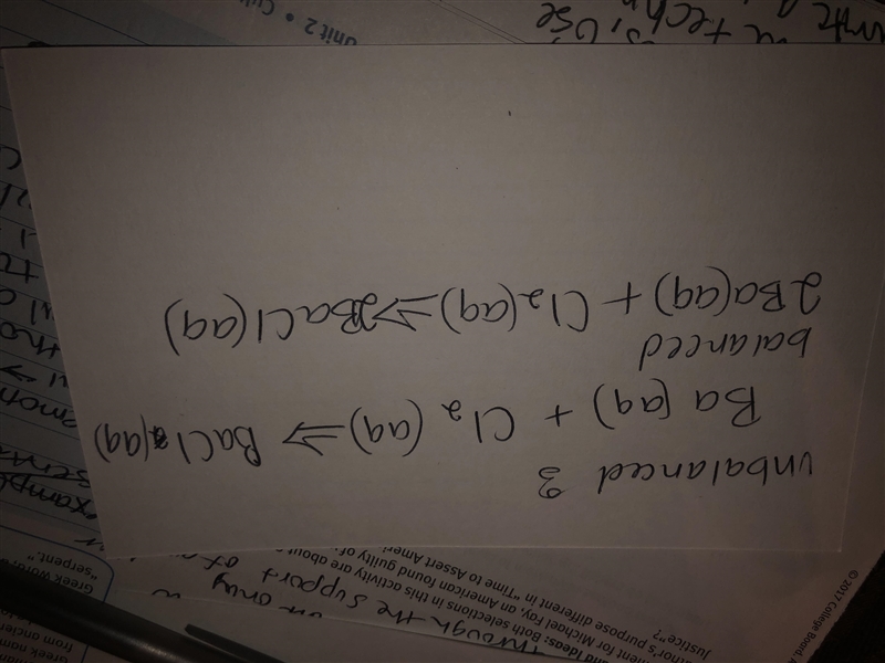 Net ionic equation for Barium chloride​-example-1