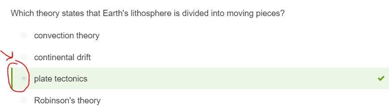 Which theory states that Earth's lithosphere is divided into moving pieces? convection-example-1