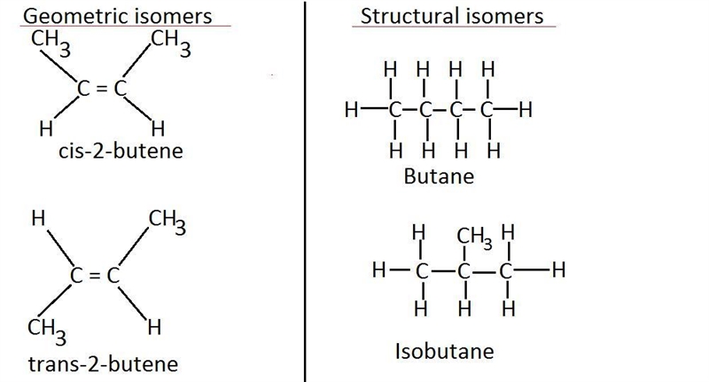 Which isomers can have different physical or chemical properties? structural isomers-example-1