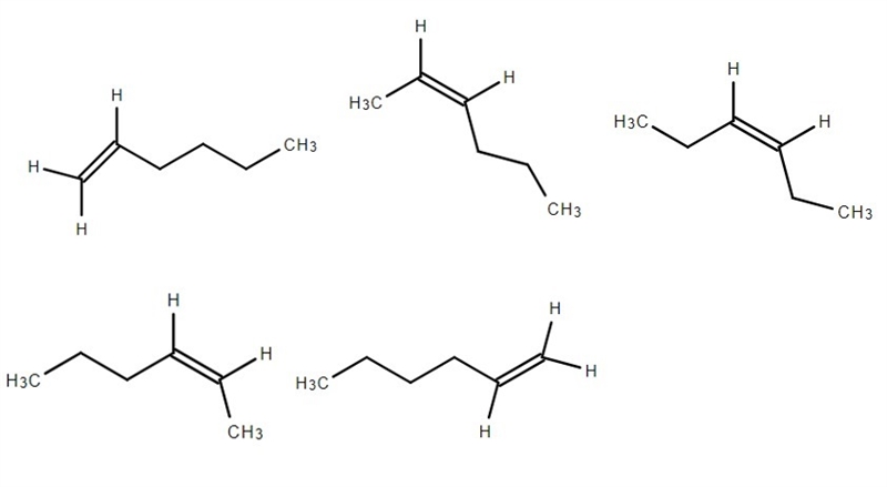 Write structural formulas for all of the possible structural isomers of n -hexene-example-1