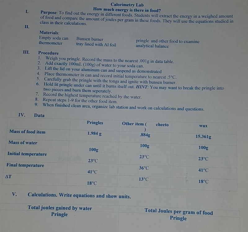 How to write equations and show units for the Total joules gained by water for the-example-1