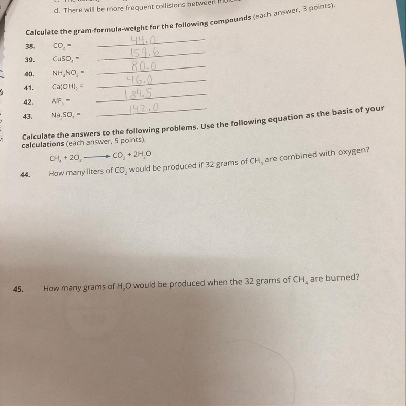 Help please, 44 to 45, calculate the answers to the following problems. Use the following-example-1