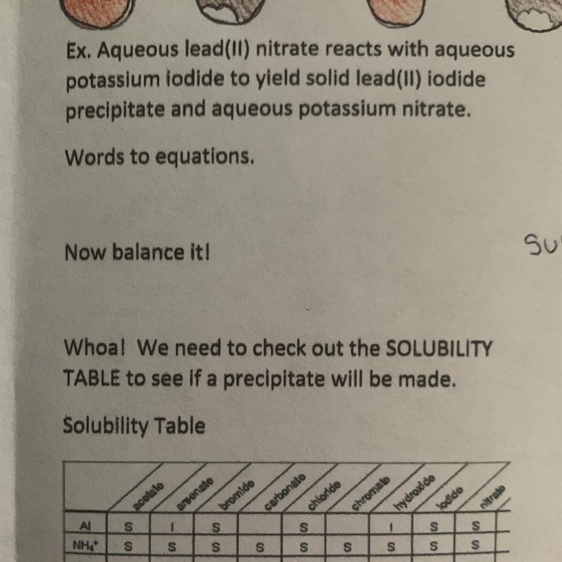 Words to equation and balancing-example-1