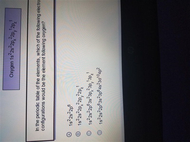 In the periodic table of elements, which of the following electron configurations-example-1