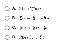 Which of the following represents beta decay-example-1