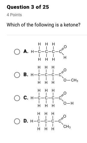 Which of the following is a ketone? (Multiple choice)-example-1