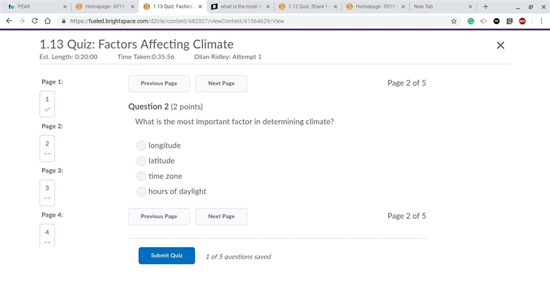 Help me!!!!!!!!!!!!! what is the most important factor in determining climate-example-1